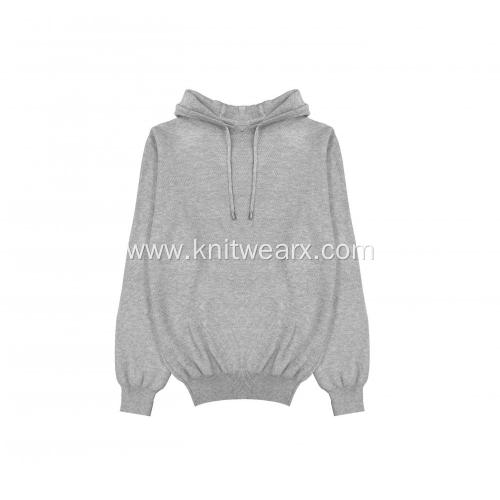 Men's Knitted Honey Comb Pullover Hoodie